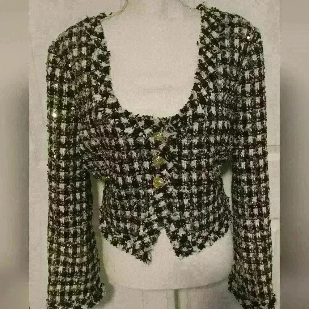 10 Crosby Derek Lam Tweed Jacket - Picture 7 of 13